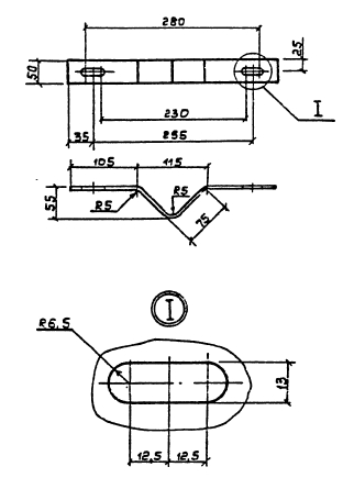 Чертеж cкобы КМ-3